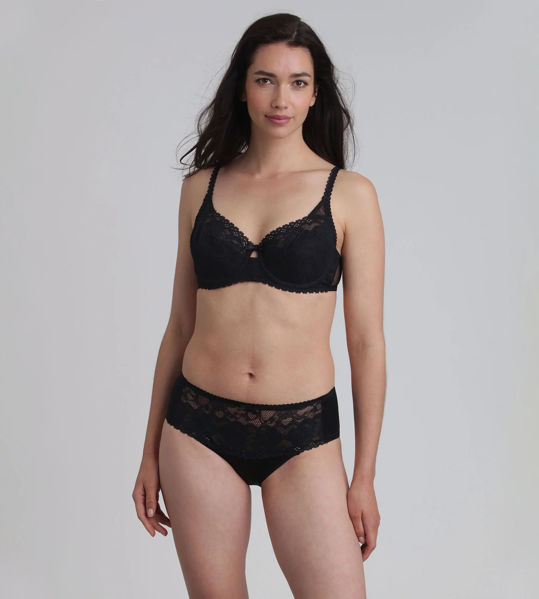 Soutien-gorge balconnet noir Flower Elegance Recyclé - Image 3
