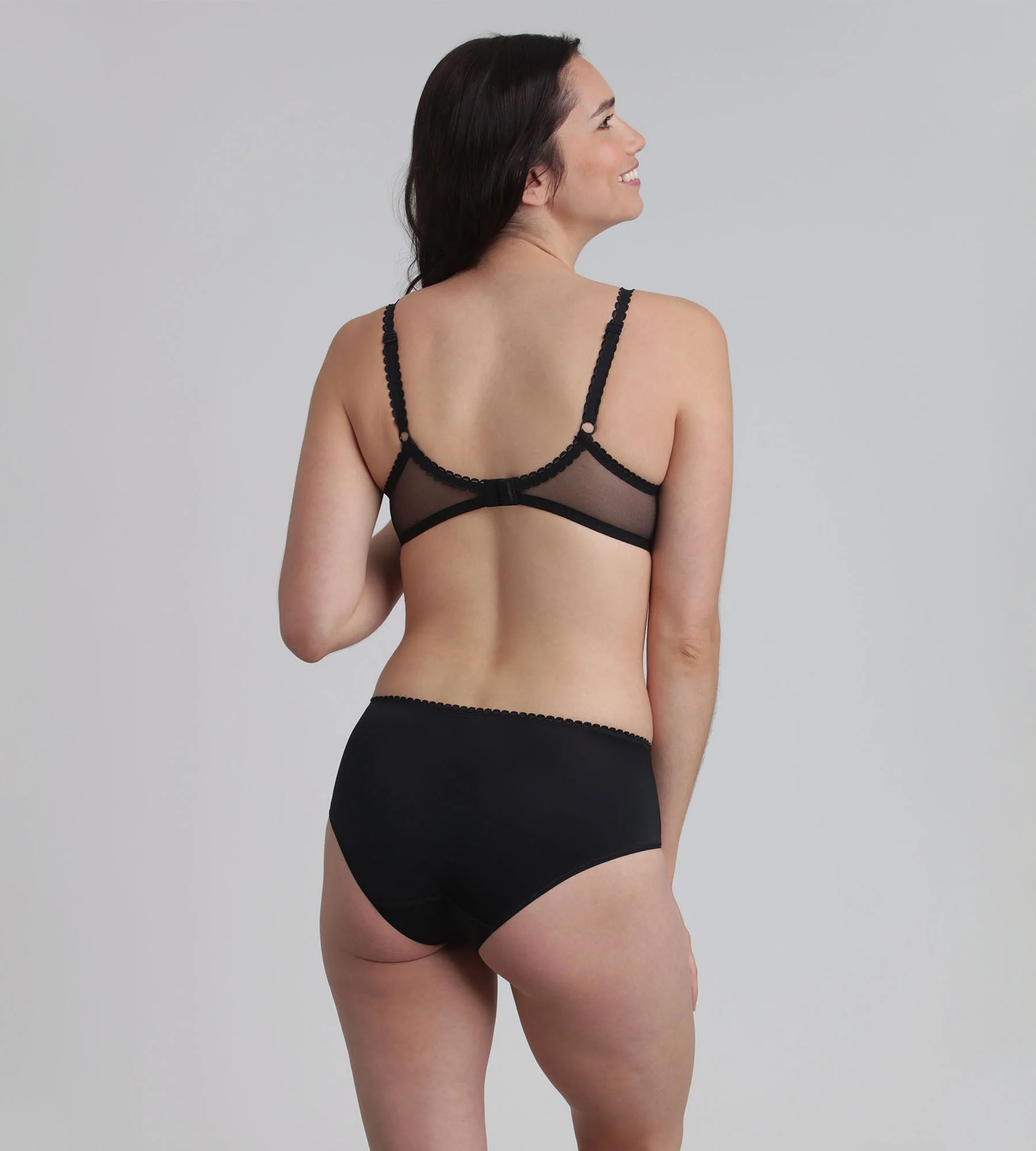 Soutien-gorge balconnet noir Flower Elegance Recyclé - Image 4