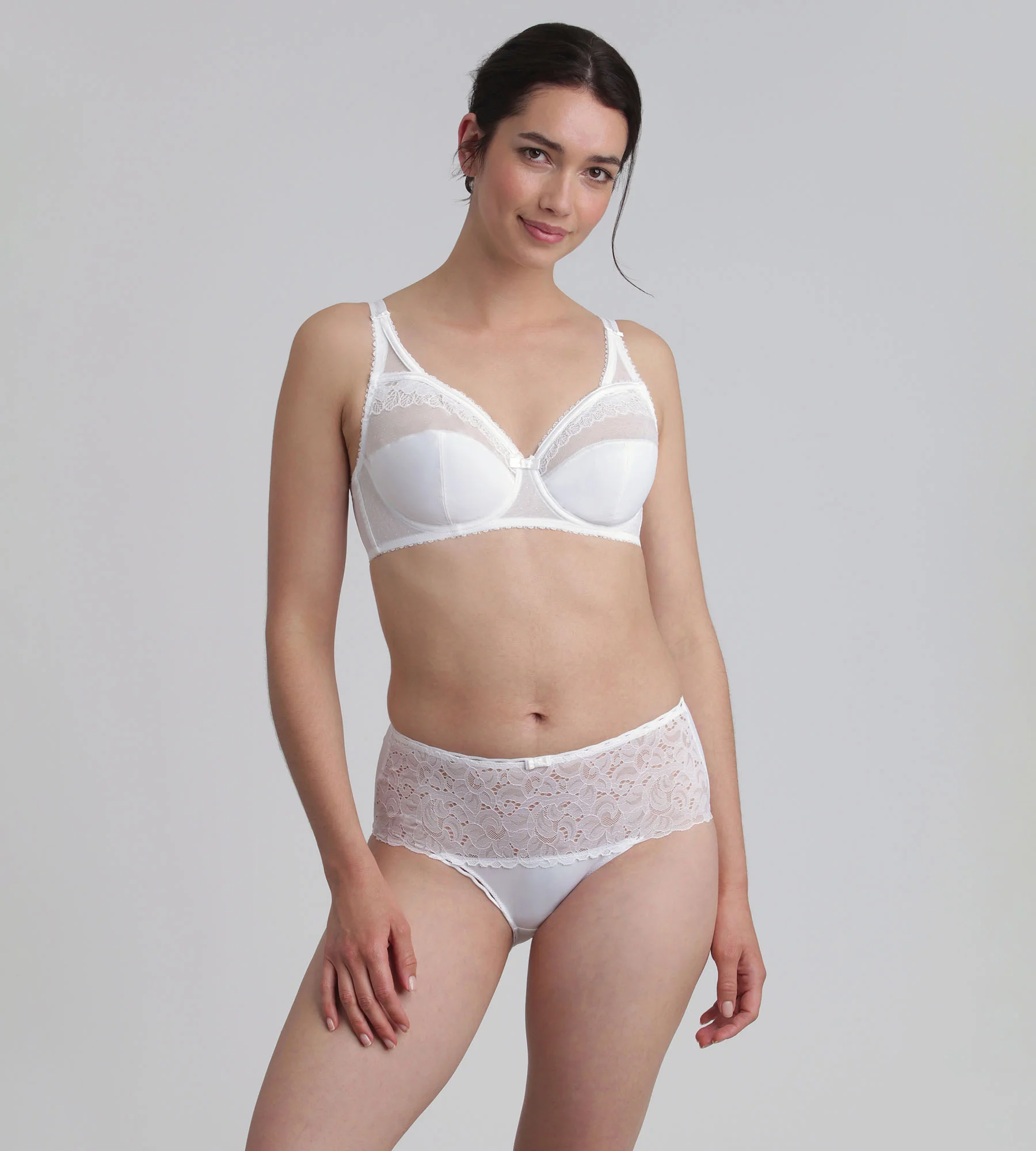 Soutien-gorge emboîtant blanc Cœur Croisé Microfibre - Image 3