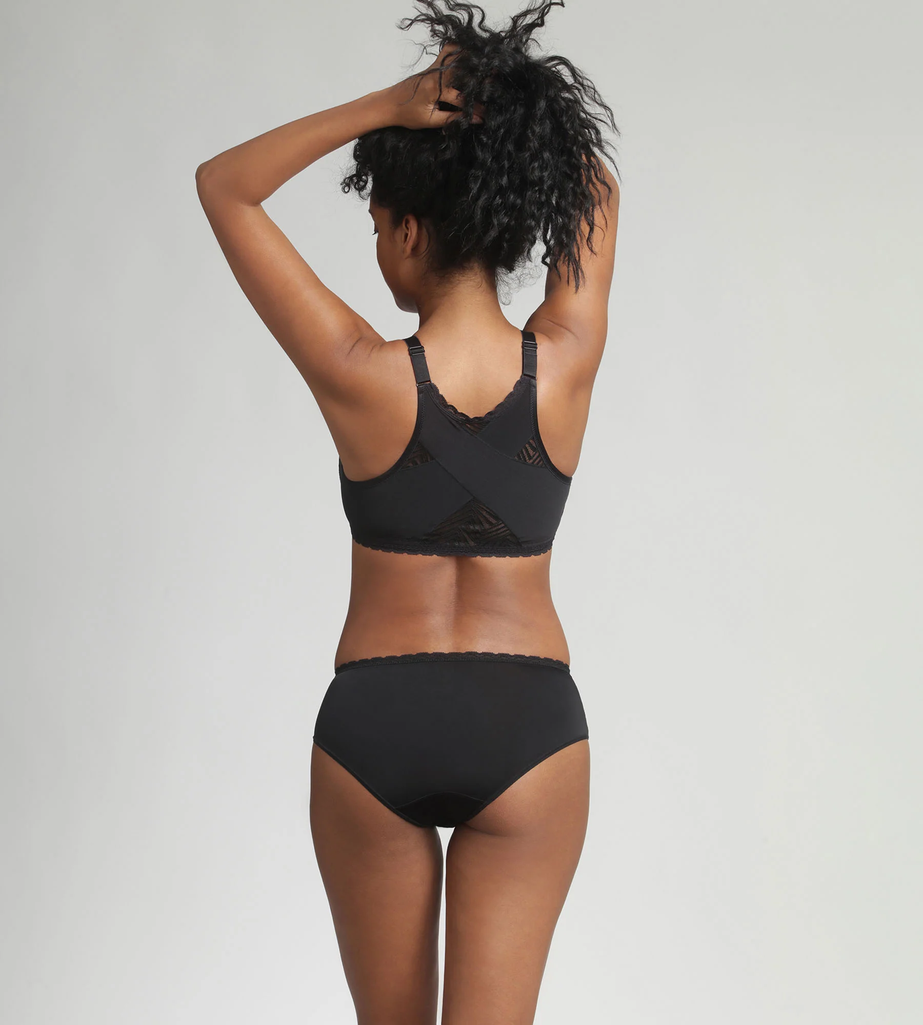 Soutien-gorge ouverture devant noir sans armatures Ideal Posture - Image 4