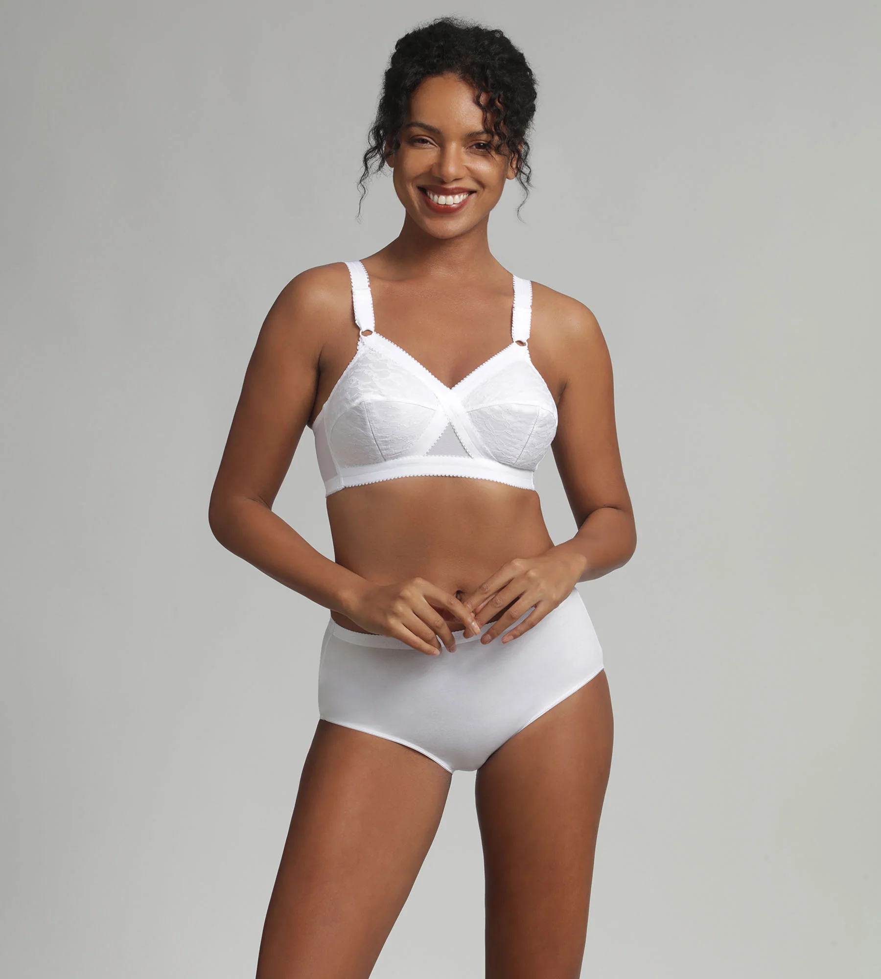 Soutien-gorge sans armatures blanc Cœur Croisé 556 - Image 3